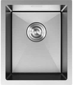 Mexen Trixo, 1-komorový nerezový drez 370 x 440 mm, brúsená oceľ, 6412371000-01