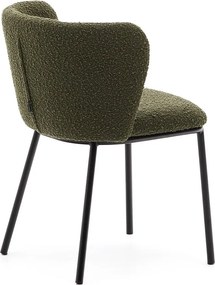 Zelené čalúnené jedálenské kreslo Ciselia – Kave Home