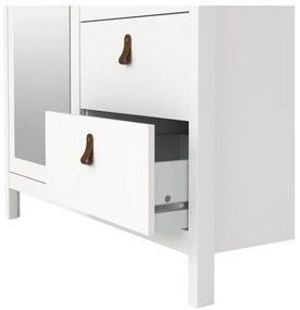 Biela šatníková skriňa so zrkadlom 102x199x58 cm Madrid – Tvilum