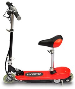 vidaXL Elektrická kolobežka so sedadlom 120 W, červená