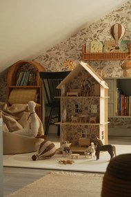 Dekoračný lietajúci balón hnedá/krémová – dekorácia do detskej izby M-33cm x 20cm