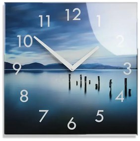 Nástenné akrylové hodiny BLUE PARADISE - 30cm