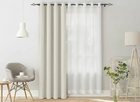 Bielo-krémový záves OXFORD 140x250 cm Zavesenie: Riasiaca páska