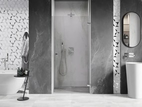 Mexen, Mexen Lunar-B výklopné pravé sprchové dvere 75 cm, priehľadné, chróm - 832-075-000-01-00-P