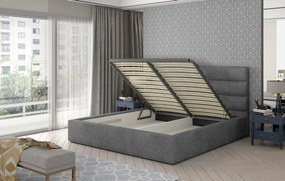 Čalúnená manželská posteľ s roštom Casos UP 180 - krémová