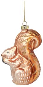 Sklenená ručne vyrobená vianočná ozdoba 11 cm Squirrel – Sass &amp; Belle