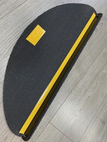 Vopi Nášľapy na schody Quick step antracit polkruh, samolepiaci - 24x65 polkruh (rozmer vrátane ohybu)