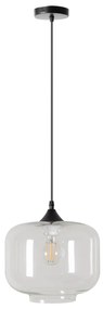 Toolight Toolight, Stropné  závesné svietidlo zo skla APP312-1CP LOFT, čierna, OSW-00344