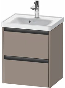 DURAVIT Ketho 2 závesná skrinka pod umývadielko, 2 zásuvky, 484 x 375 x 549 mm, bazalt matný, K25280043430000