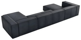 Tmavomodrá kožená rohová pohovka (do tvaru "U") Madame – Windsor &amp; Co Sofas