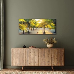 Obraz - Žena v palmách (120x50 cm)