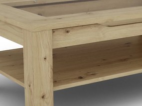 Konferenčný stolík so zásuvkou Roman, dub artisan