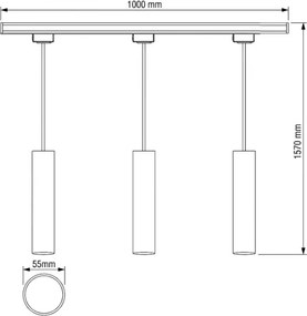 Philips - LED stmievateľný luster na lanku v lištovom systéme EASYLINK 3xGU10/4,7W/230V 1 m biela