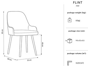 Žltá Zamatová stolička Flint MICADONI HOME