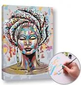 Maľovanie podľa čísel AFRIČANKA  – nízka náročnosť