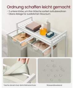 Kôš na bielizeň s policou BLH201W01