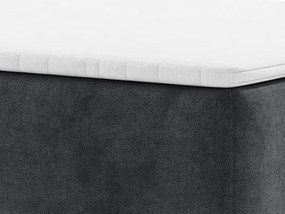 Postel Kalla 140x200 cm, tmavo šedá látka