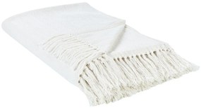 Bavlnená deka 200 x 220 cm biela AMPARA Beliani