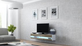 Vintino TV stolík MADRID-biely mat/latte lesk
