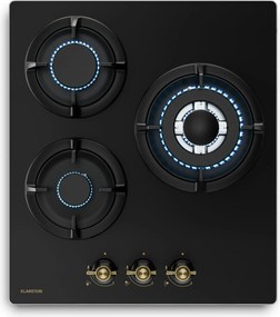 Klarstein Victoria plynová varná doska | 3 hliníkové horáky | kompatibilné so zemným plynom a LPG | 6050 W | 45 cm