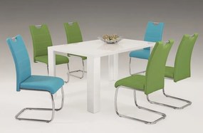 Jedálenská stolička Flora, petrolejovo modrá ekokoža