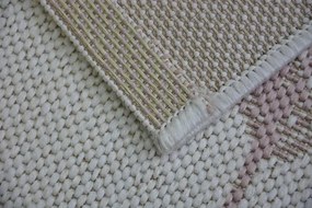 Koberec SIZAL FLAT 48779/526 Kvietky krém ružový