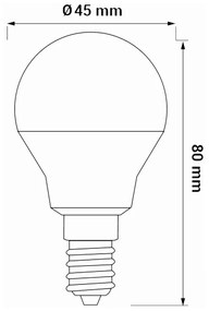 Žiarovka LED E14 5W G45