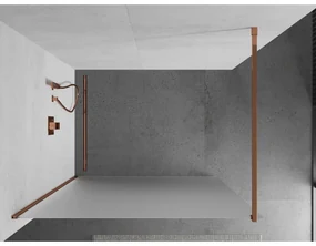 Mexen Kioto, sprchová zástena 70x200 cm, 8mm sklo s efektom námrazy, profil ružové zlato, 800-070-101-60-30