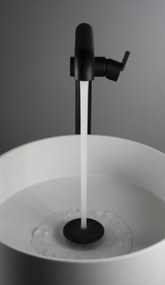 Deante Umývadlo na dosku Silia ø36 cm - CQS AU4S, granit, alabaster