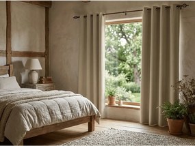 Záves OXFORD 140x250 cm, svetlo béžový Zavesenie: Riasiaca páska