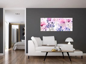 Obraz - Akvarelová lúka (120x50 cm)
