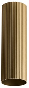 Minimalistické bodové svietidlo Lucas Ribbed Tube 50 zlatá
