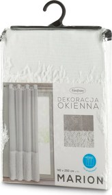 ZÁCLONA NA KRÚŽKOCH MARION 140X250 CM BIELA