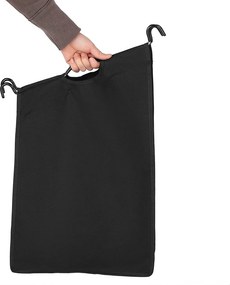 Kôš na bielizeň, vozík na prádlo, so 4 vyberateľnými látkovými vakmi, 4 x 35 L, čierny
