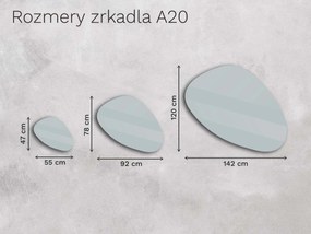 Organické LED zrkadlo s osvetlením A20 55x47