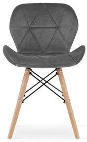 Jedálenská zostava TODI 60cm okrúhly stolový set čierny + 2 stoličky LAGO sivé