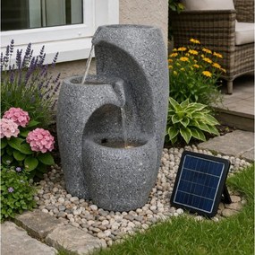 Záhradná solárna fontána BestBerg SF-25 / polyresin / 33 x 33 x 47 cm