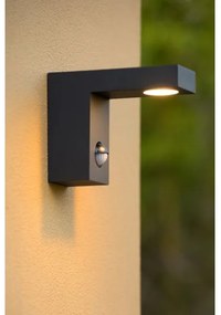Lucide 28850/24/30 - LED Vonkajšie svietidlo so senzorom TEXAS LED/7W/230V IP54