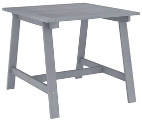 Záhradný jedálenský stôl sivý 88x88x74 cm akáciový masív