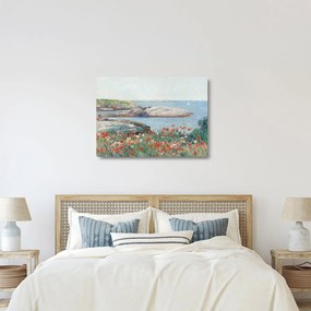 Sklenený obraz - Childe Hassam, Poppies,  Isles of Shoals, reprodukcia (70x50 cm)
