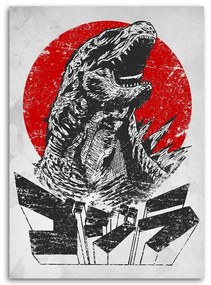 Gario Obraz na plátne Godzilla, monštrum proti slnku - DDJVigo Rozmery: 40 x 60 cm