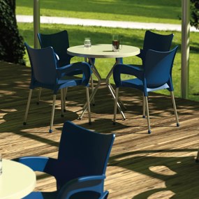 ROMEO záhradná stolička s podrúčkami blue