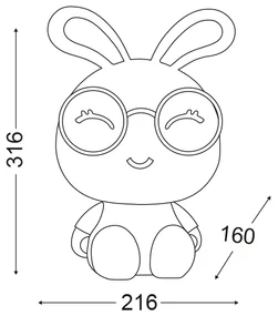 ACA DECOR Detská lampička - Bunny