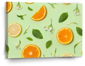 Sablio Obraz Citrus a kvet - 90x60 cm