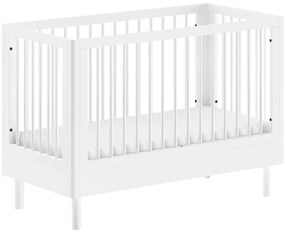 Biela postieľka z bukového dreva s nastaviteľnou výškou 60x120 cm Forrest – Vipack