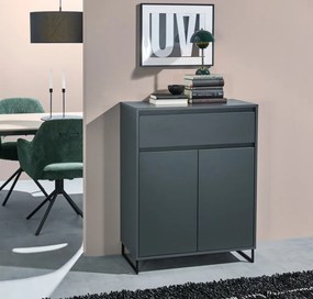 Komoda so šuplíkom Cologne, 80 cm, antracitová