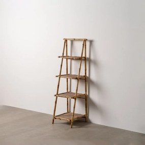 Bambusový regál v prírodnej farbe 48x152x50 cm Manali – Ixia