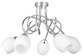 Keter Lighting Prisadený luster TWIST WHITE 5xE14/40W/230V KE0048