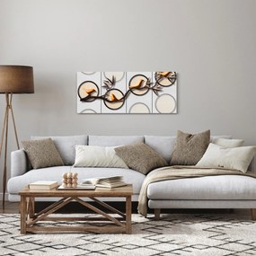 Umelecký obraz - Vtáčiky na vetve (120x50 cm)