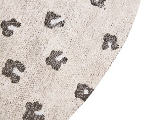 Okrúhly bavlnený koberec ⌀ 140 cm béžový AFIS Beliani